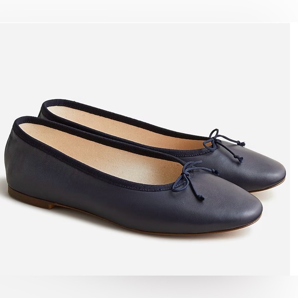 J. Crew Zoey Navy Blue Ballet Flats Size 7 - Picture 1 of 7